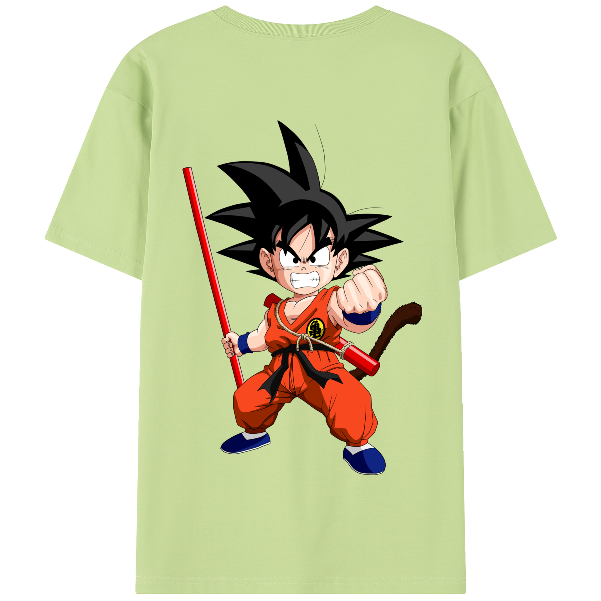 （画像用） ドラゴンボール 孫悟空（そん ごくう）Son Goku カカロット DRAGON BALL Kakarotto 綿100％半袖Tシャツ（背面プリント）